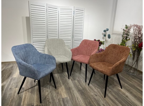 Стул BRANDY WZ2042-11 брусничный фактурный велюр/ черный каркас в Каменске-Уральском