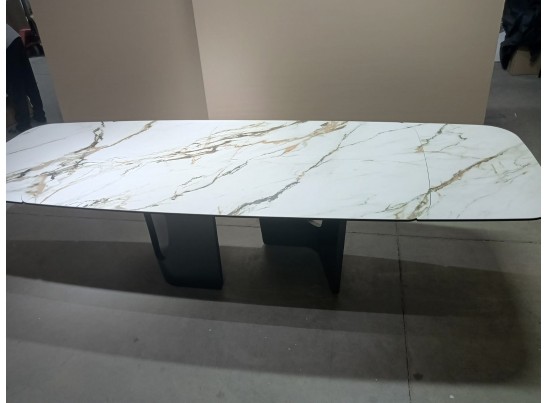 Стол BIRGER 200 KL-188 Контрастный мрамор, итальянская керамика, ®DISAUR в Каменске-Уральском