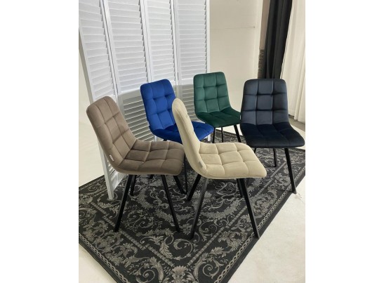 Стул CHILLI SQUARE BLUVEL-78 GREEN, велюр / черный каркас, в Каменске-Уральском