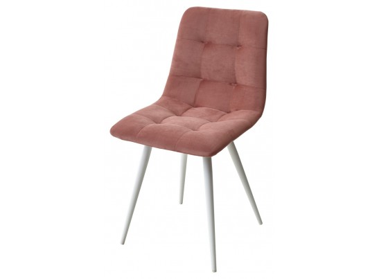 Стул CHILLI-Q розовый #15, велюр / белый каркас, 4 шт/ 1 к, в Каменске-Уральском