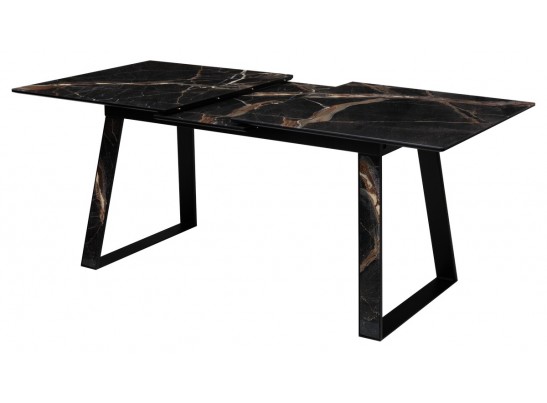 Стол Франк 160 Мейджик, стекло / Мейджик, черный в Каменске-Уральском