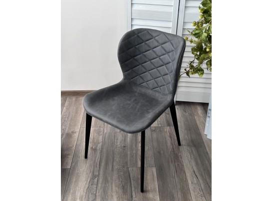 Стул КЛОД, цвет Kiprus-12 Темно-серый, искусственная замша / черный каркас в Каменске-Уральском