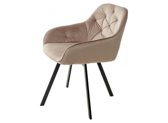 Стул GALE 360 град. поворот. BLUVEL-40 BEIGE, велюр/ черный каркас, в Каменске-Уральском