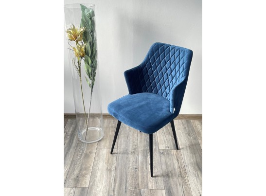 Стул HERMAN 360 град. СИНИЙ #29, велюр / черный каркас в Каменске-Уральском