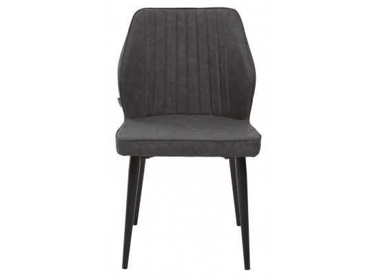 Стул SEATTLE RU-08 антрацит экокожа / черный каркас в Каменске-Уральском