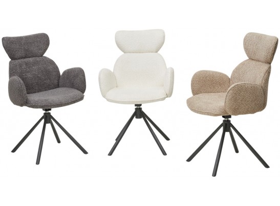 Стул VARDY 360 град.поворот. бежевый букле XD841-06 / Серый, ®DISAUR