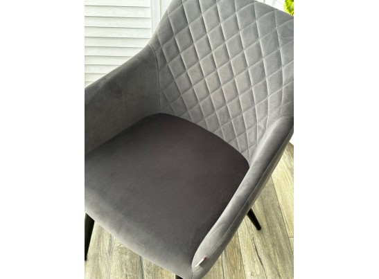 Стул BRANDY 505-38 Графит, велюр "беспальчиковый" / черный каркас, в Каменске-Уральском