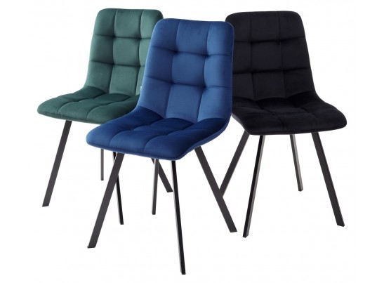 Стул CHILLI SQUARE BLUVEL-78 GREEN, велюр / черный каркас, в Каменске-Уральском