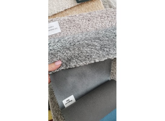 Стул ЭЛЕФАНТ 360 град. поворотный, Alpina Dove, букле / Magnum 965, искуств.замша / Черный, в Каменске-Уральском