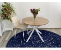 Стол ВЕГА D100 Дуб Канзас/ белый каркас 1 шт / 1 кор в Каменске-Уральском