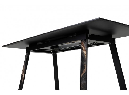 Стол Франк 160 Мейджик, стекло / Мейджик, черный в Каменске-Уральском