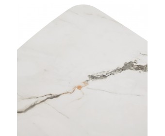 Стол PALACIO 180 KL-188 Контрастный мрамор матовый, итальянская керамика/ Шампань, ®DISAUR