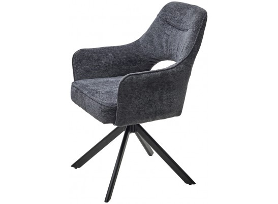 Стул GUARA 180 град. поворот. цвет серый RAVEN 18 / черный каркас, ®DISAUR в Каменске-Уральском