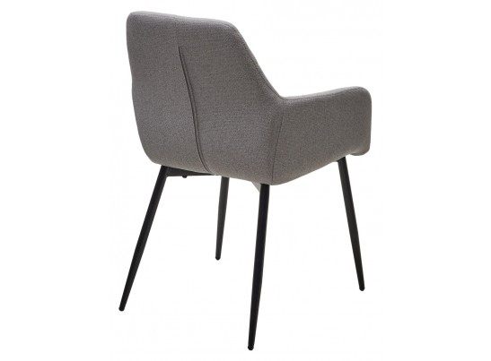 Стул NOVARA Barrel-83 Серый, ткань / черный каркас / Товарный знак DISAUR в Каменске-Уральском