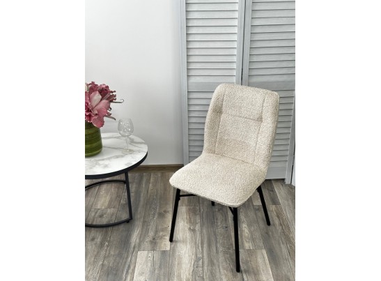 Стул COMO UF998-04 бежевый, букле / черный каркас / Товарный знак DISAUR в Каменске-Уральском