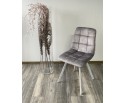 Стул CHILLI SQUARE PK6015-03 (VBP203) античный cеребристо-серый, велюр/ белый каркас в Каменске-Уральском