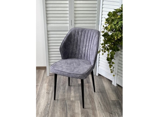 Стул SEATTLE-V Kashemir 974 Серо-голубой, велюр / черный каркас в Каменске-Уральском