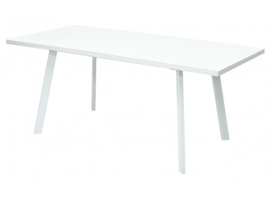 Стол ФИН 120 Белый, стекло/Белый каркас в Каменске-Уральском