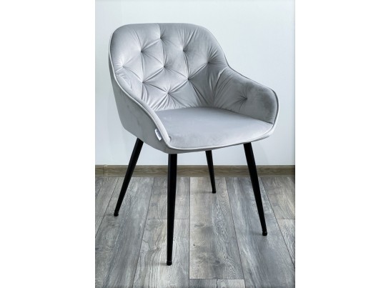 Стул BREEZE BLUVEL-03 LIGHT GREY, велюр / черный каркас в Каменске-Уральском