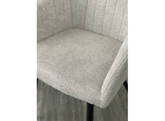 Стул BRANDY WZ2042-02 светло-бежевый фактурный велюр / черный каркас в Каменске-Уральском