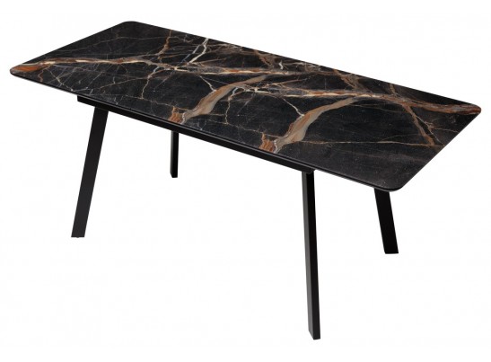 Стол АРУБА 140 МЕЙДЖИК, стекло / черный каркас в Каменске-Уральском