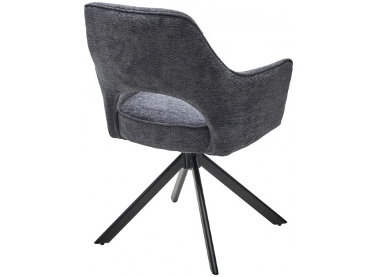 Стул GUARA 180 град. поворот. цвет серый RAVEN 18 / черный каркас, ®DISAUR в Каменске-Уральском