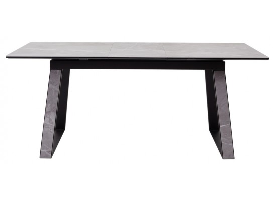 Стол Франк 140 СЕРЫЙ МРАМОР НОВЫЙ, КЕРАМИКА / ЧЕРНЫЙ в Каменске-Уральском