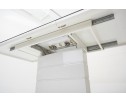 Стол ALTA 120 GREY-WHITE MARBLE/ WHITE глазурованное стекло в Каменске-Уральском