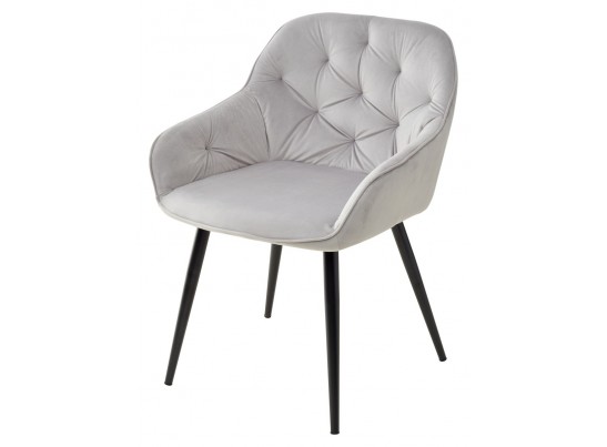 Стул BREEZE BLUVEL-03 LIGHT GREY, велюр / черный каркас в Каменске-Уральском