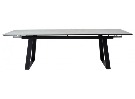 Стол Франк 200 Темно-серый мрамор, керамика / черный каркас в Каменске-Уральском