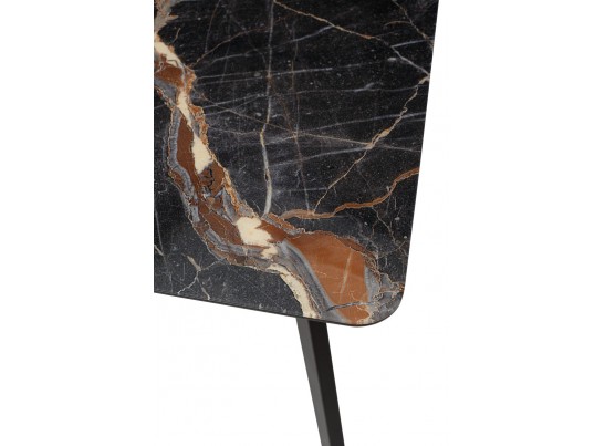 Стол АРУБА 140 МЕЙДЖИК, стекло / черный каркас в Каменске-Уральском