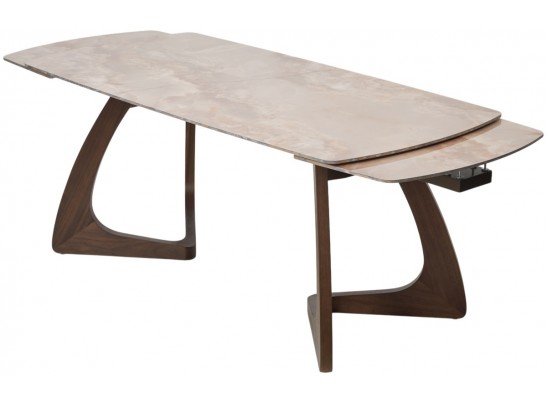 Стол DAKAR 180 GLOSS AMBER JADE SOLID CERAMIC / Орех, ®DISAUR