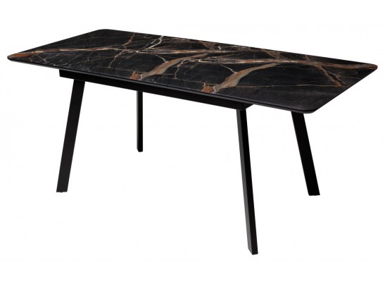 Стол АРУБА 140 МЕЙДЖИК, стекло / черный каркас в Каменске-Уральском