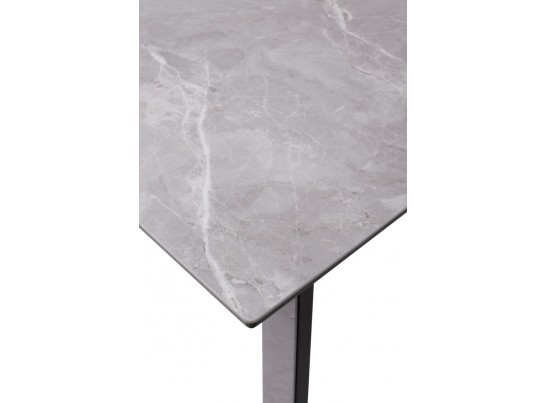 Стол Франк 140 СЕРЫЙ МРАМОР НОВЫЙ, КЕРАМИКА / ЧЕРНЫЙ в Каменске-Уральском