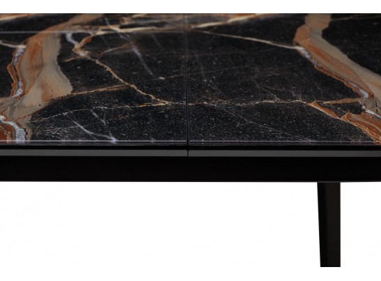 Стол АРУБА 140 МЕЙДЖИК, стекло / черный каркас в Каменске-Уральском