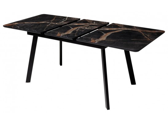 Стол АРУБА 140 МЕЙДЖИК, стекло / черный каркас в Каменске-Уральском