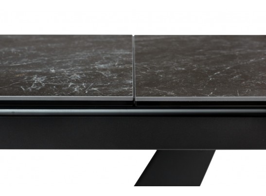 Стол ACUTO2 170 BLACK MARBLE Черный мрамор матовый, керамика/ черный каркас NEW! в Каменске-Уральском