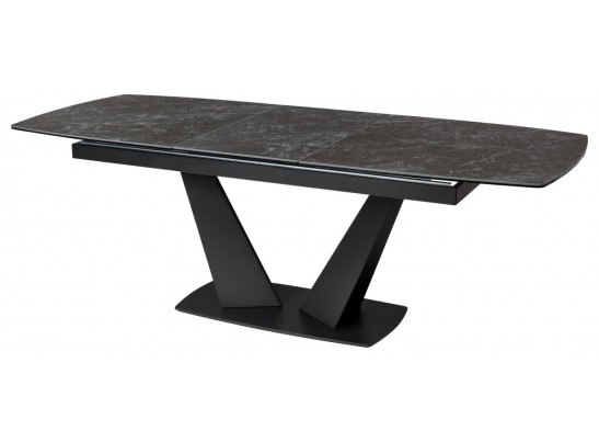 Стол ACUTO2 170 BLACK MARBLE Черный мрамор матовый, керамика/ черный каркас NEW! в Каменске-Уральском