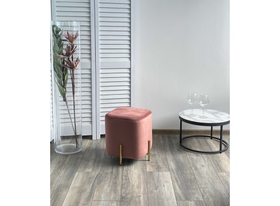 Пуф для гостиной ARES BLUVEL-52 PINK / GOLD в Каменске-Уральском