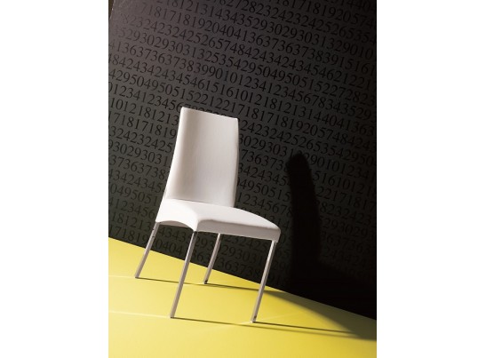 Стул ELIAS 44,43 (G093 Хром/ TR 500 айвори экокожа ) в Каменске-Уральском