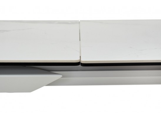 Стол CREMONA 160 HIGH GLOSS STATUARIO Белый мрамор глянцевый, керамика/ белый каркас в Каменске-Уральском