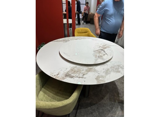 Стол CASTELA 135 Белый мрамор CA071, керамика / Орех, ®DISAUR в Каменске-Уральском