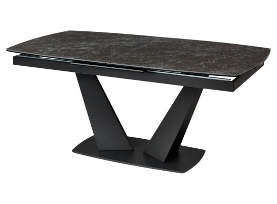 Стол ACUTO2 170 BLACK MARBLE Черный мрамор матовый, керамика/ черный каркас NEW! в Каменске-Уральском
