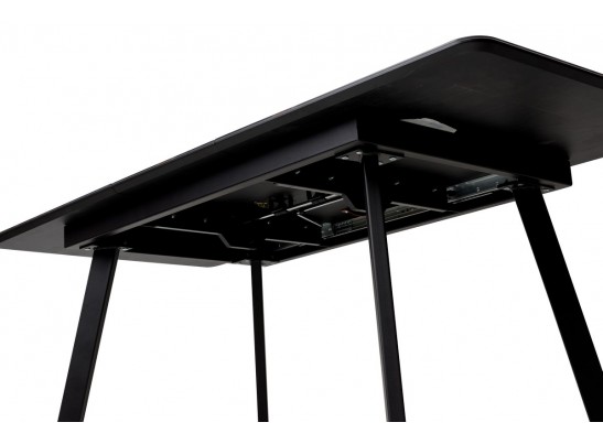 Стол АРУБА 140 МЕЙДЖИК, стекло / черный каркас в Каменске-Уральском