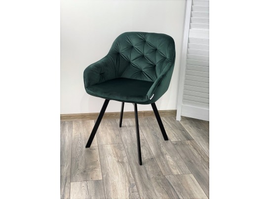 Стул GALE 360 град. поворот. BLUVEL-78 GREEN, велюр/ черный каркас, в Каменске-Уральском