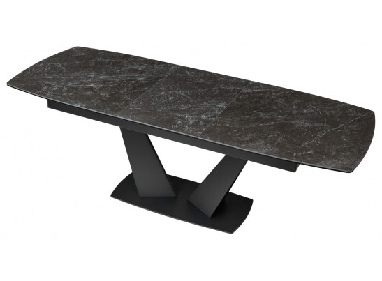 Стол ACUTO2 170 BLACK MARBLE Черный мрамор матовый, керамика/ черный каркас NEW! в Каменске-Уральском