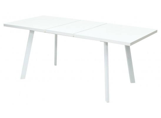 Стол ФИН 120 Белый, стекло/Белый каркас в Каменске-Уральском