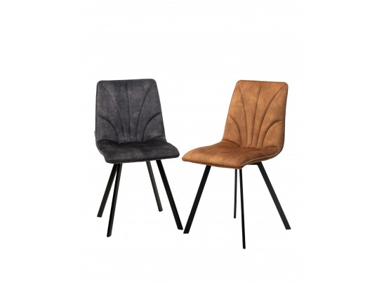 Стул ARFA UF912-07B античный темно-серый, велюр без "пальчикового" эффекта/ черный каркас, ®DISAUR в Каменске-Уральском