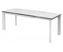 Стол CREMONA 160 HIGH GLOSS STATUARIO Белый мрамор глянцевый, керамика/ белый каркас в Каменске-Уральском