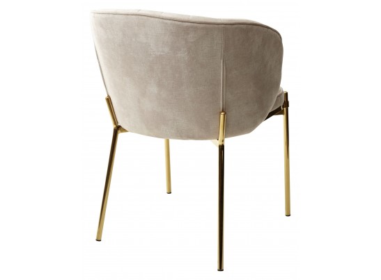 Стул DIANA VBP-207 античный бежевый, велюр / золотой каркас в Каменске-Уральском